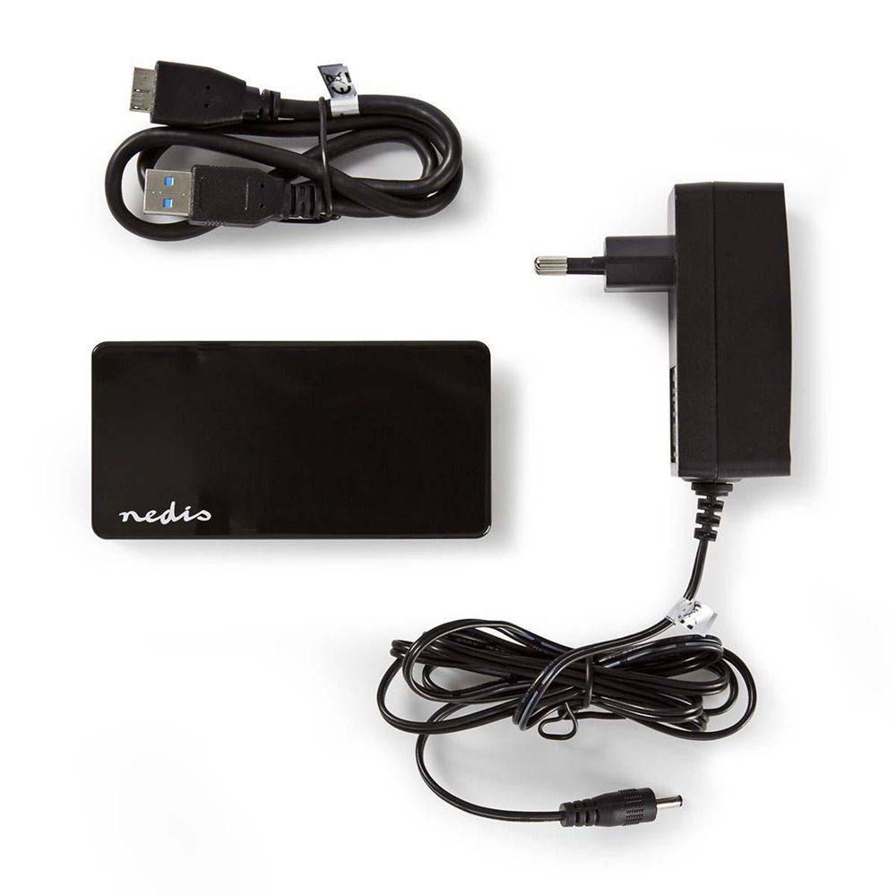 Nedis UHUBU3420BK USB Hub Black