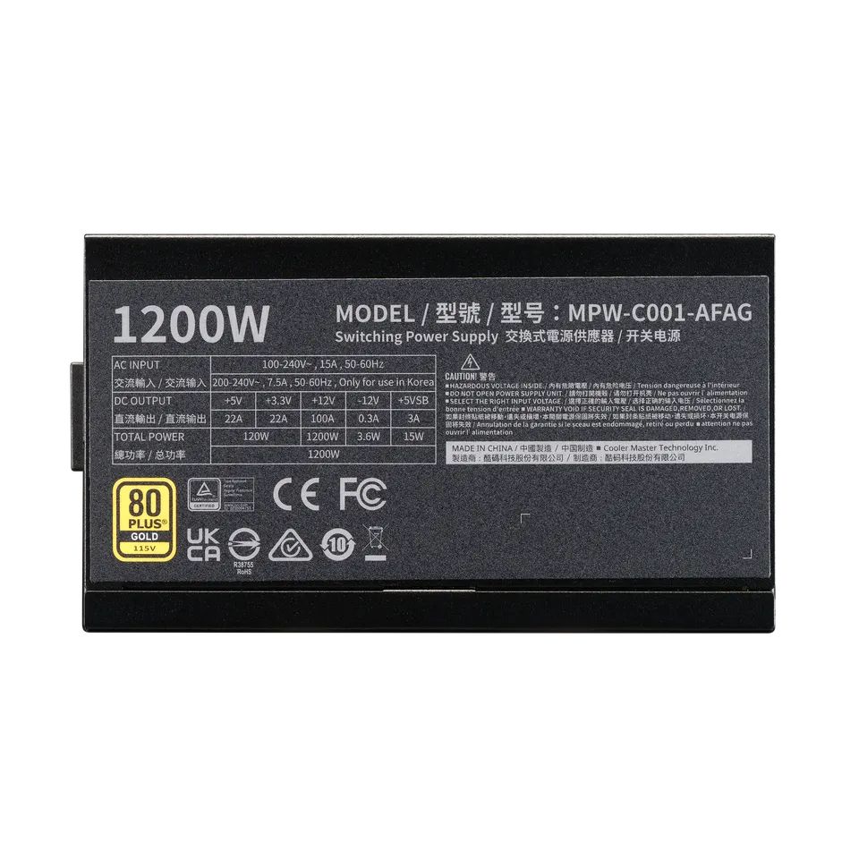 Cooler Master 1200W 80+ Gold Elite Gold 1200