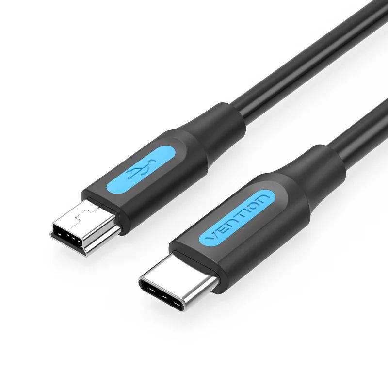 Vention USB 2.0 C Male to Mini-B Male 2A Cable Black