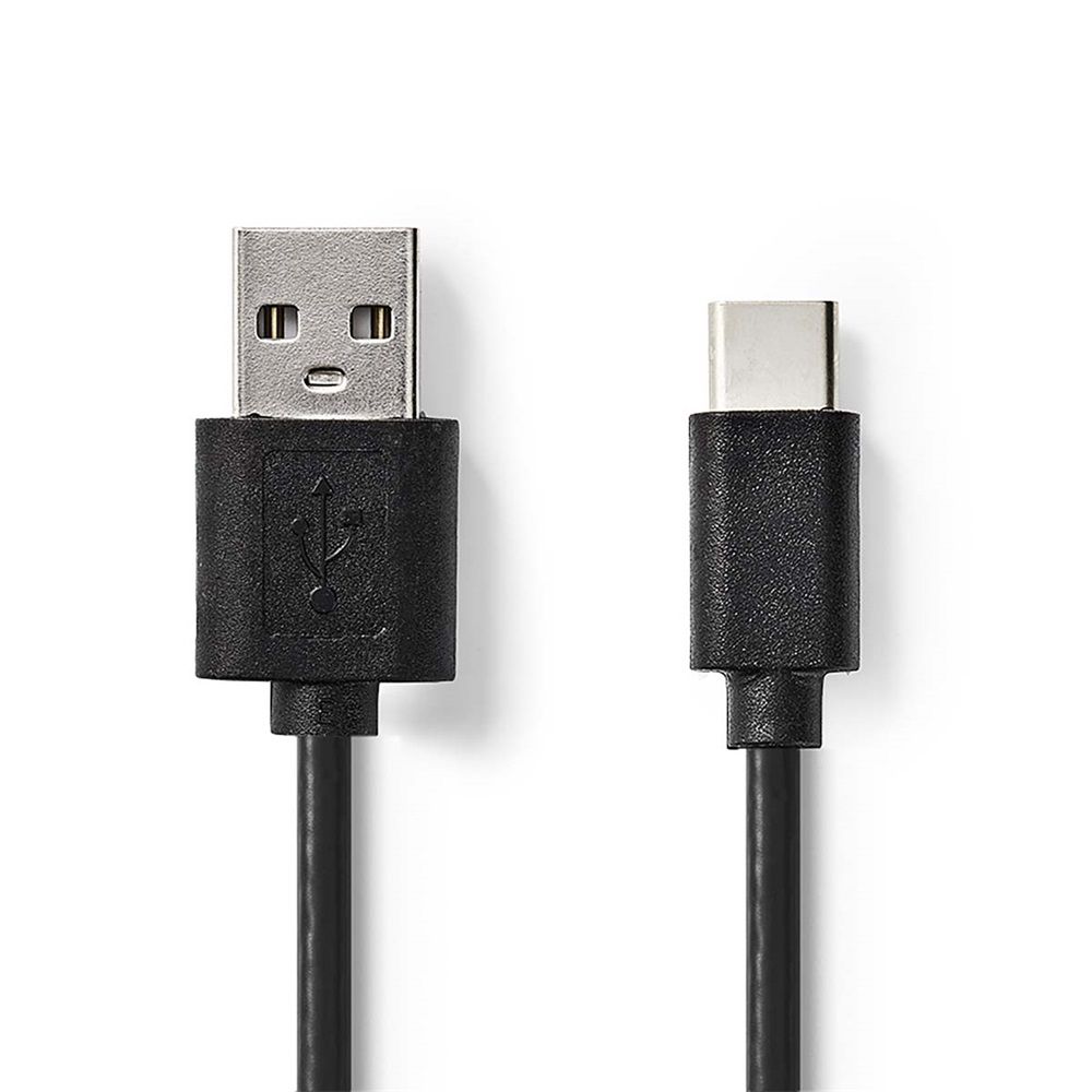Nedis USB 2.0 USB-A Male to USB-C Male 5W USB Cable 2m Black
