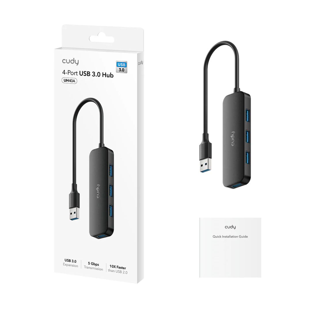 Cudy 4-Port USB3.0 HUB Black