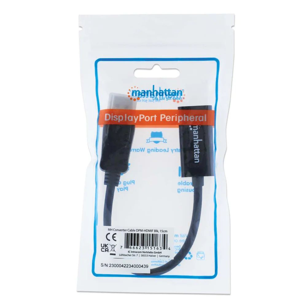 Manhattan 1080p Passive DisplayPort to HDMI Adapter