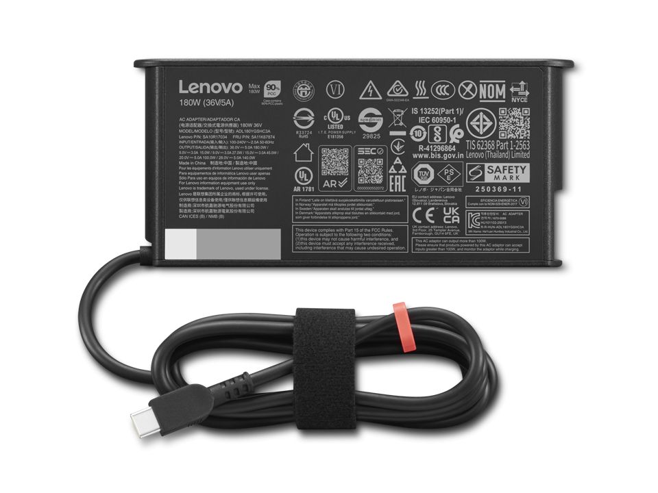 Lenovo ThinkPad Mobile Workstation 180W USB-C GaN Slim AC Adapter-EU