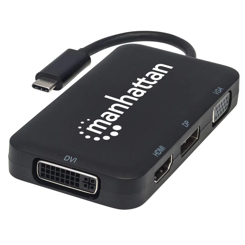 Manhattan USB-C 4-in-1 Audio/Video Converter