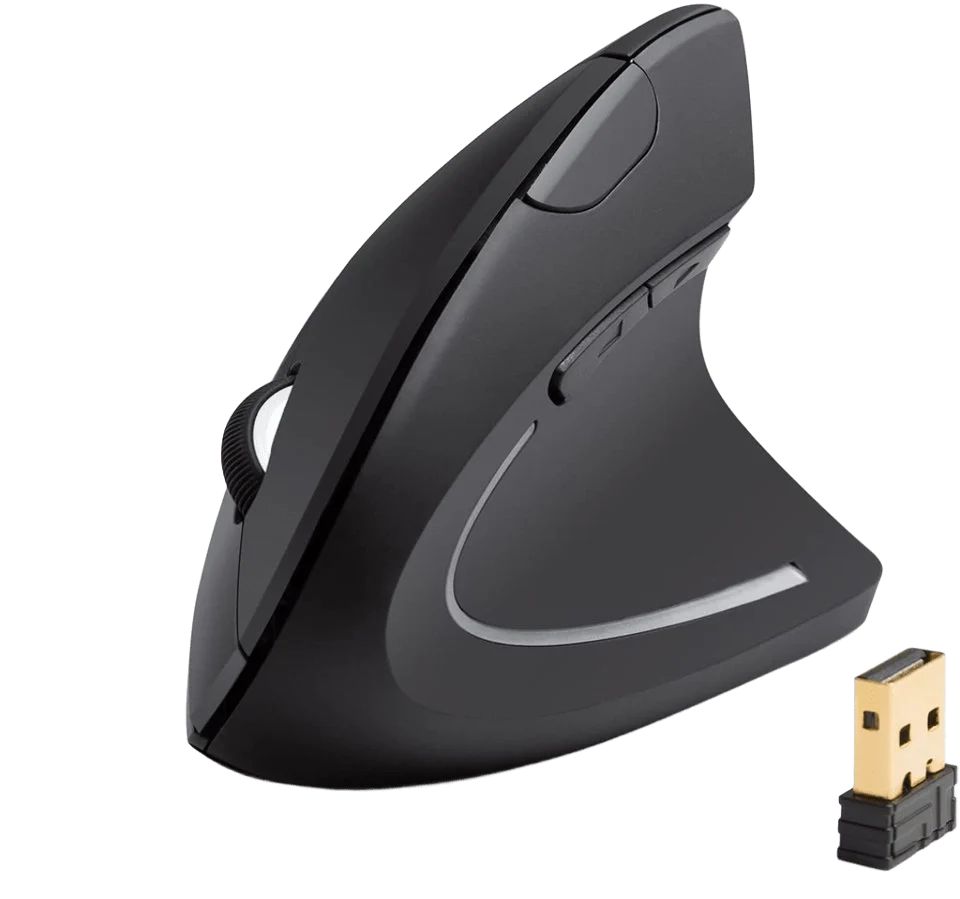 ANKER A7852 Wireless Vertical Ergonomic Optical Mouse Black