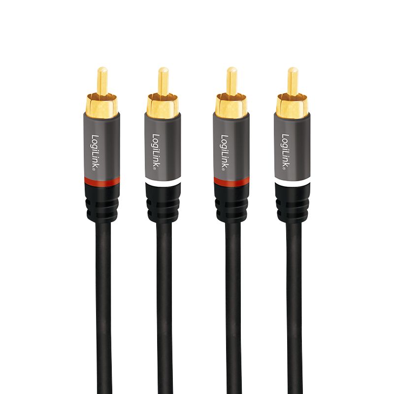 Logilink Audio cable 2x RCA/M to 2x RCA/M 1,5m Black