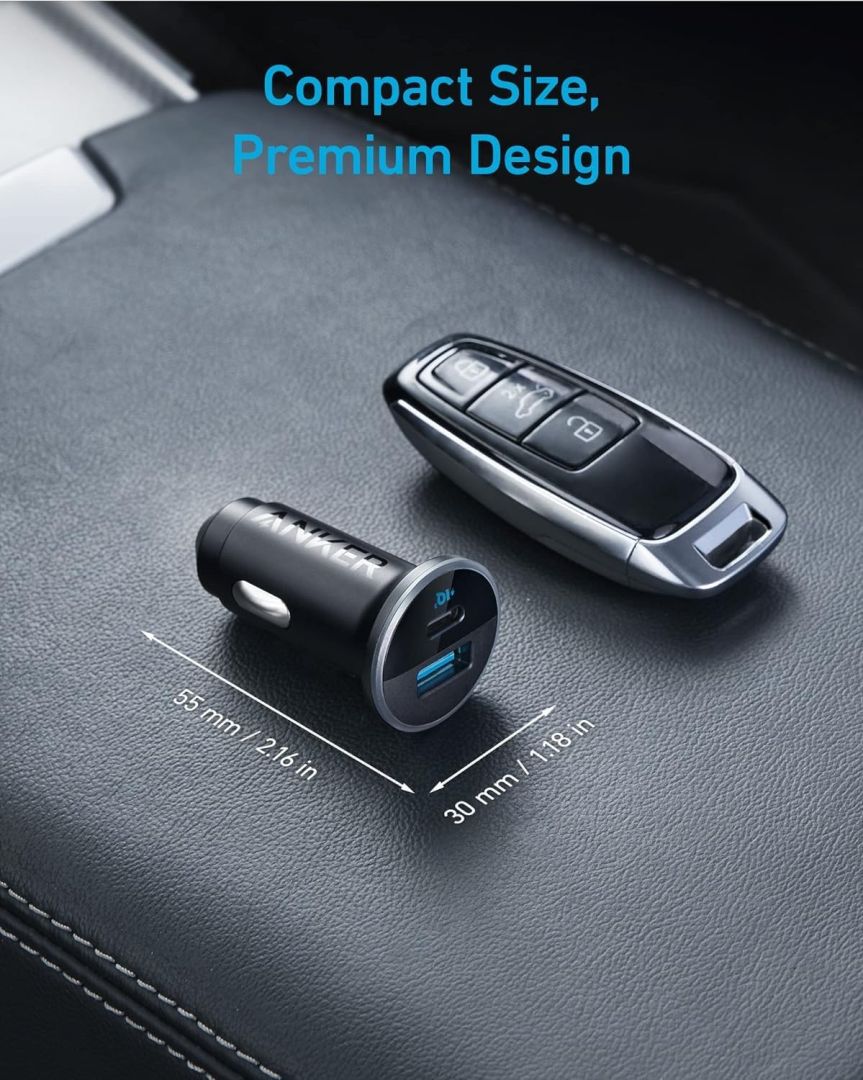 ANKER 323 car charger 52,5W Black