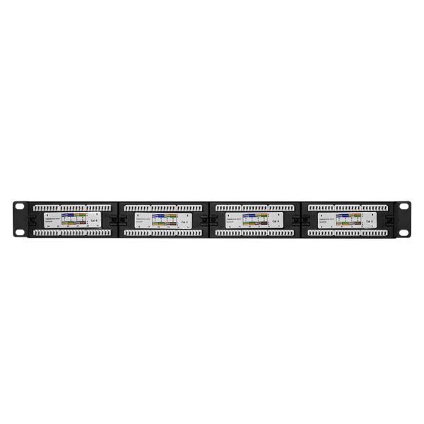 Logilink NP0004 Cat.6 patch panel 24-portos árnyékolatlan 19 rackbe Black