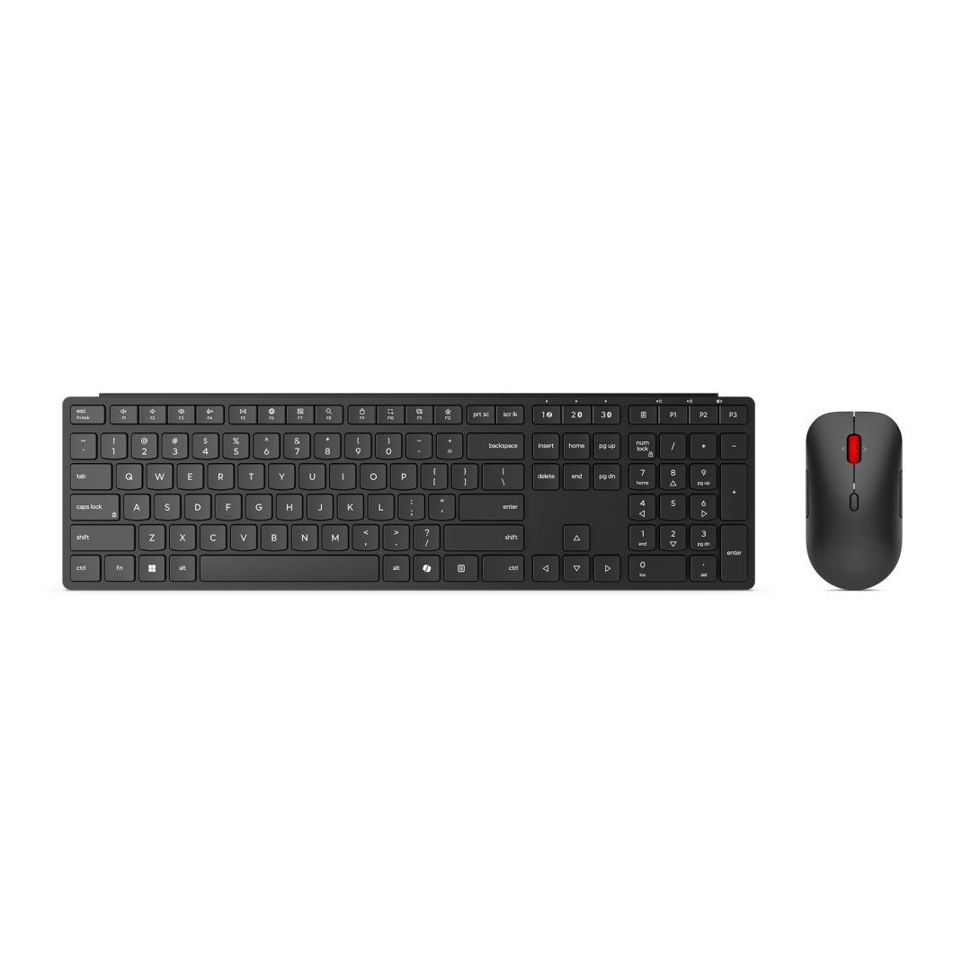 Lenovo Pro 6000 Wireless Bluetooth Multi-Mode Combo Keyboard and Mouse Black HU