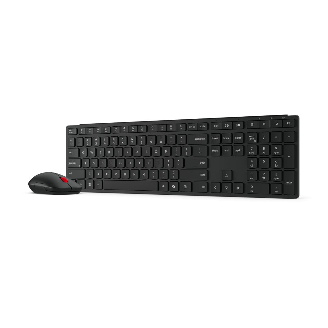 Lenovo Pro 6000 Wireless Bluetooth Multi-Mode Combo Keyboard and Mouse Black HU