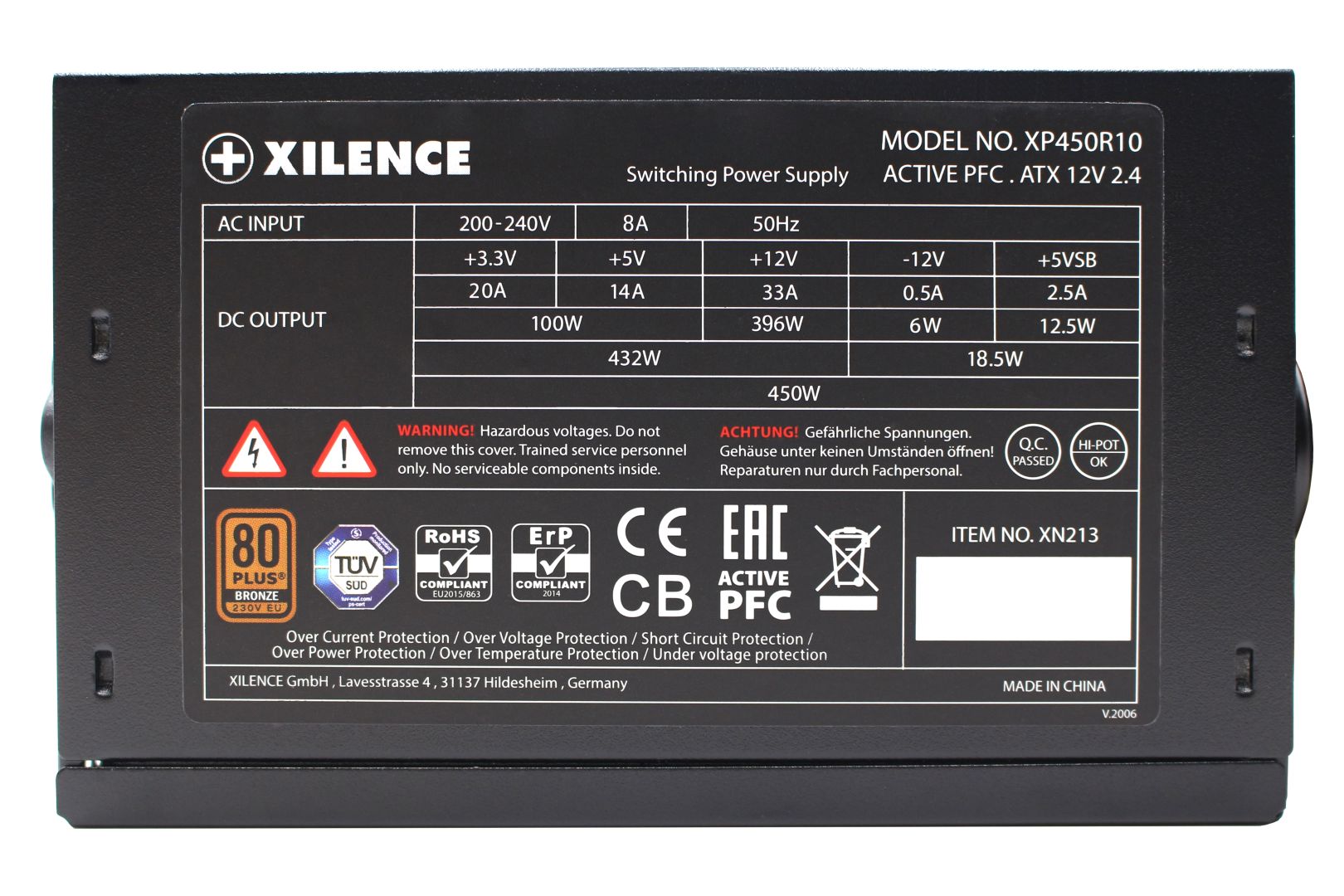 Xilence 450W 80+ Bronze Gaming Series