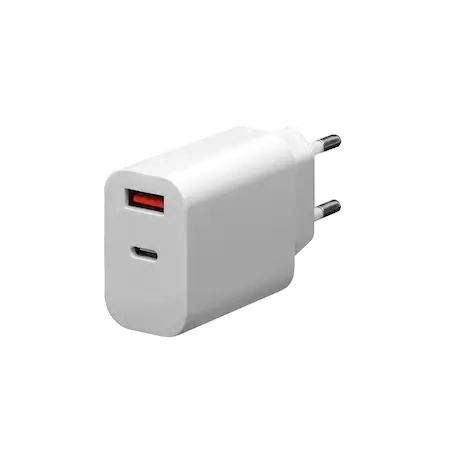 Platinet Wall Charger 30W USB Type C PD3.0+USB2.4A White