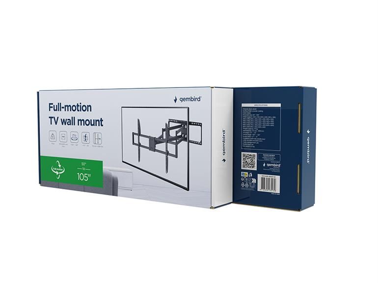 Gembird WM-105ST-01 Full motion TV wall mount  50
