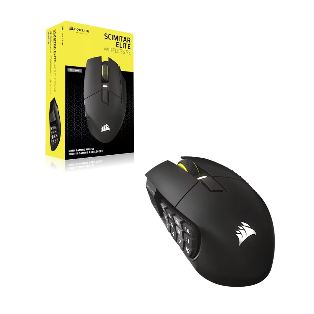 Corsair Scimitar Elite Se Wireless Bluetooth Gaming Mouse Gun Metal