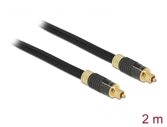 DeLock Toslink Standard Cable male - male 2m Black
