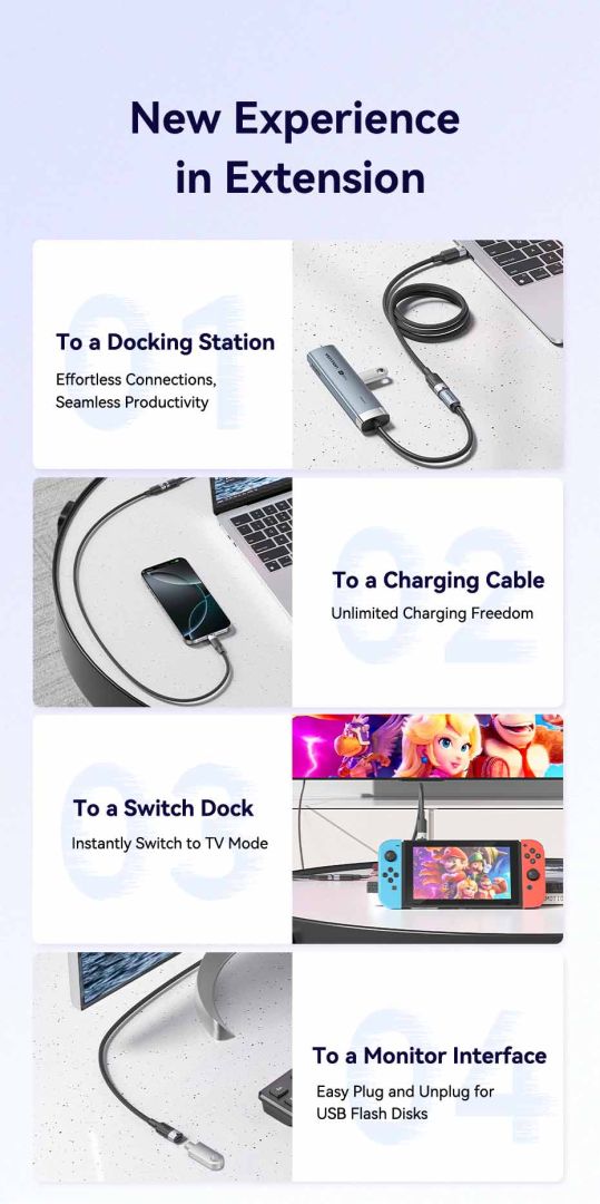 Vention USB 3.2 Gen2 C Male to C Female 10Gbps Extension Aluminum Alloy Type cable 1m White