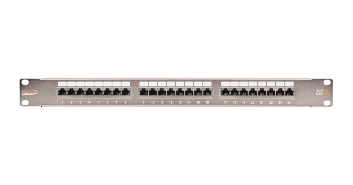 NIKOMAX 24-port Patch Panel 1U Grey