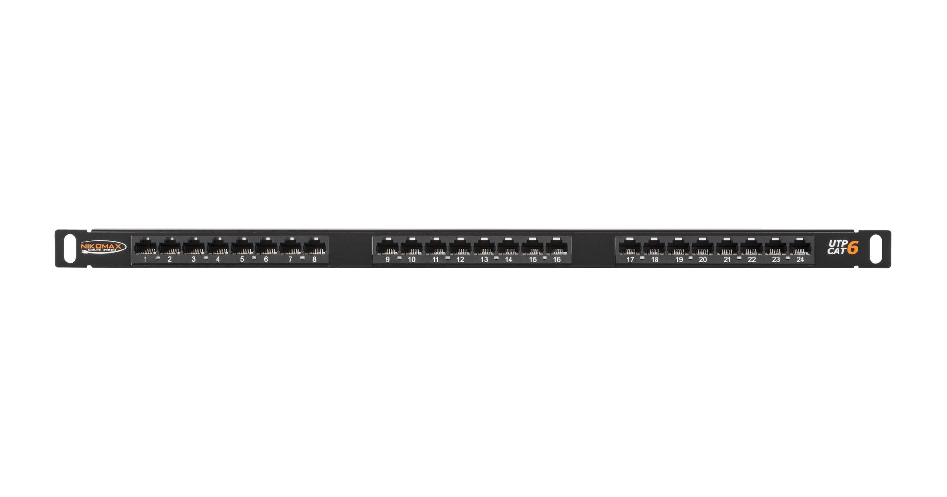 NIKOMAX 24-port Patch Panel 0,5U Black