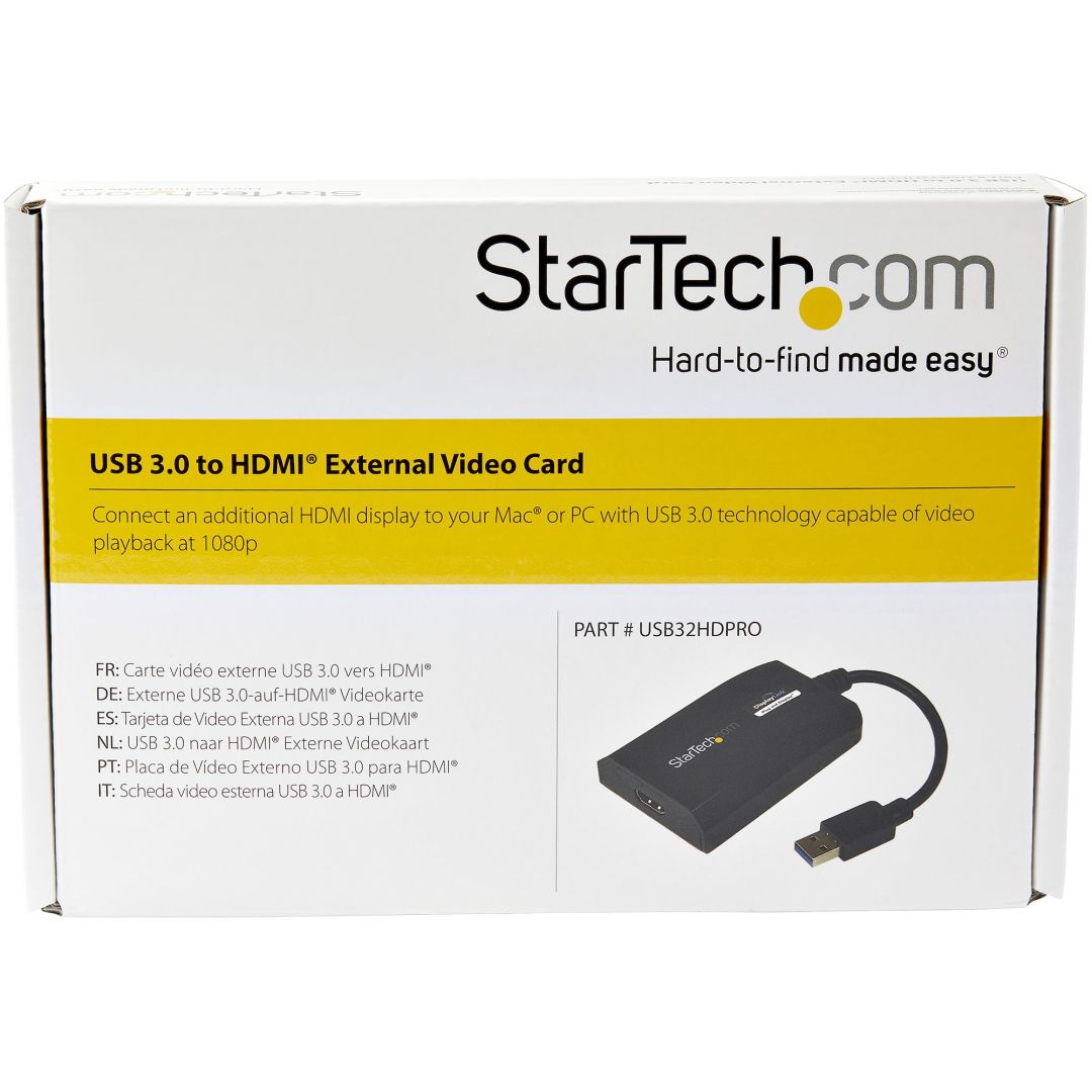 Startech USB 3.0 to HDMI Adapter cable Black