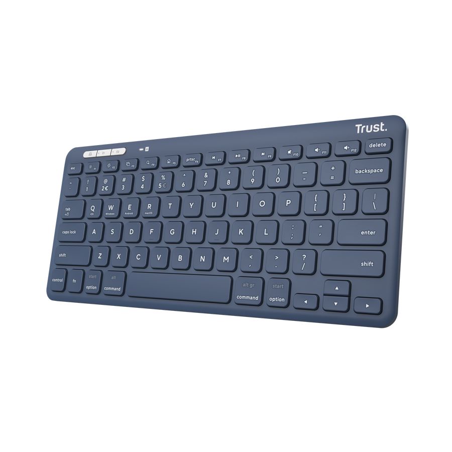 Trust Lyra Compact Wireless Bluetooth Keyboard Blue US