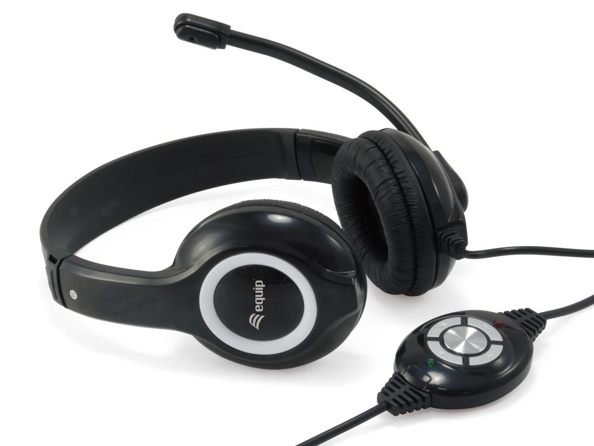 EQuip 245301 USB Headset Black