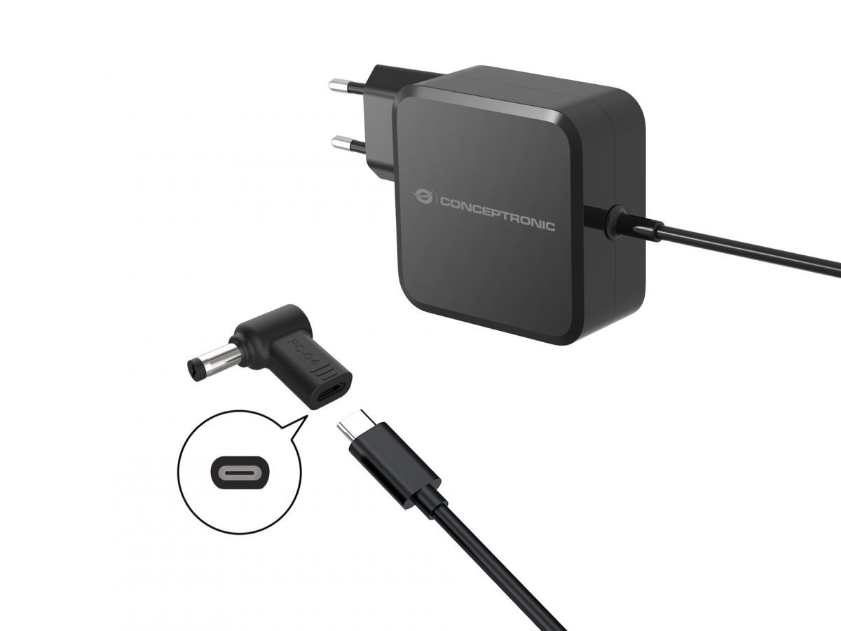 Conceptronic  ABBY15PC04 DC to USB-C Adapter 18-20V Asus/Universal 5.5x2.5mm