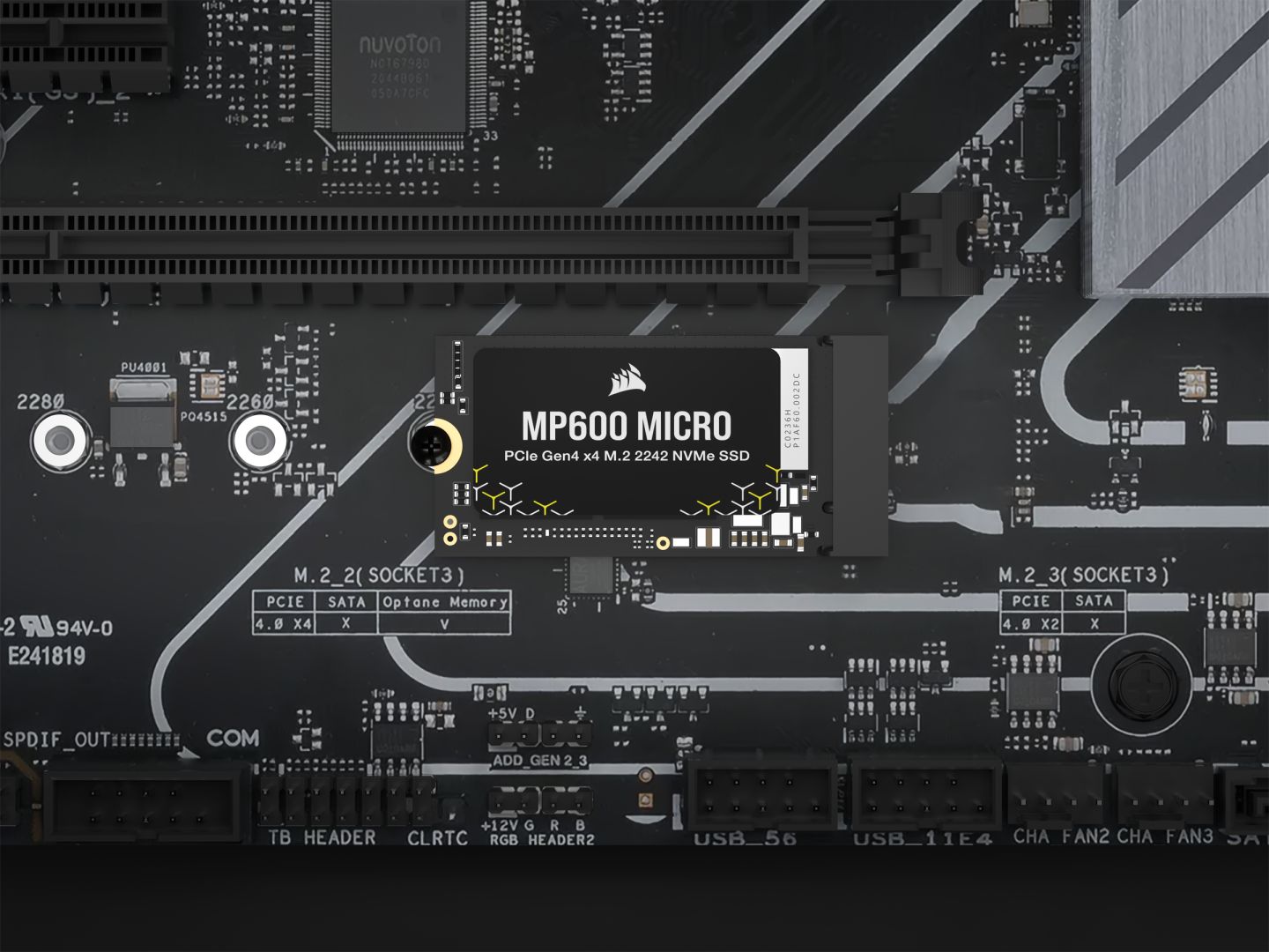 Corsair 2TB M.2 2242 NVMe MP600 Micro