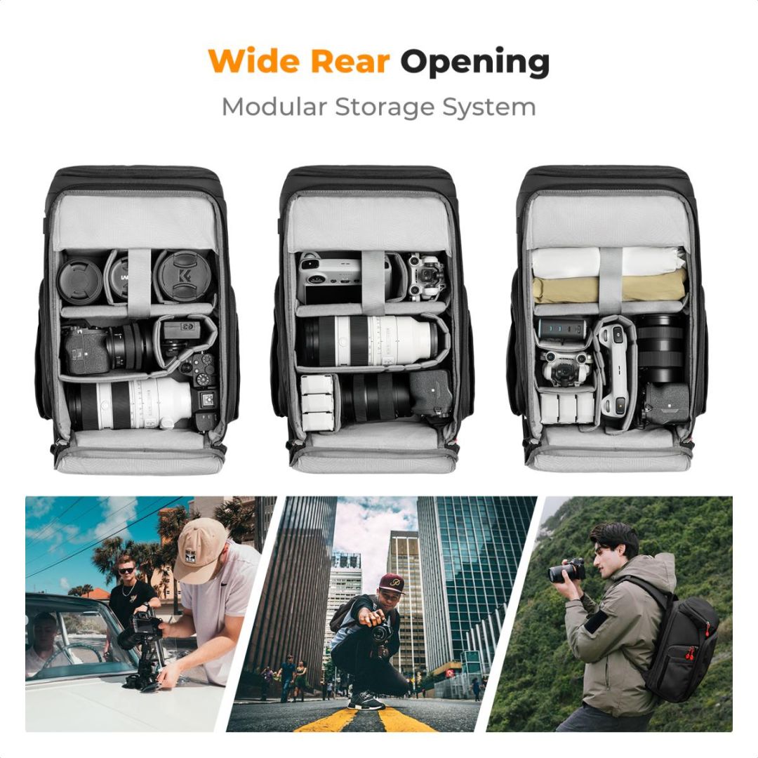 K&F Concept Camera Alpha Backpack Air 25L Nature Wander 01 Black/Red