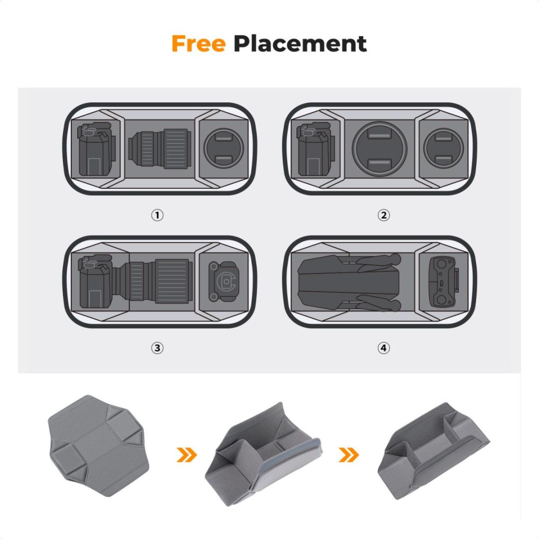 K&F Concept 2in1 Sling Bag Everyday Shoulder Bag & Photography Camera Backpack 10L Beige