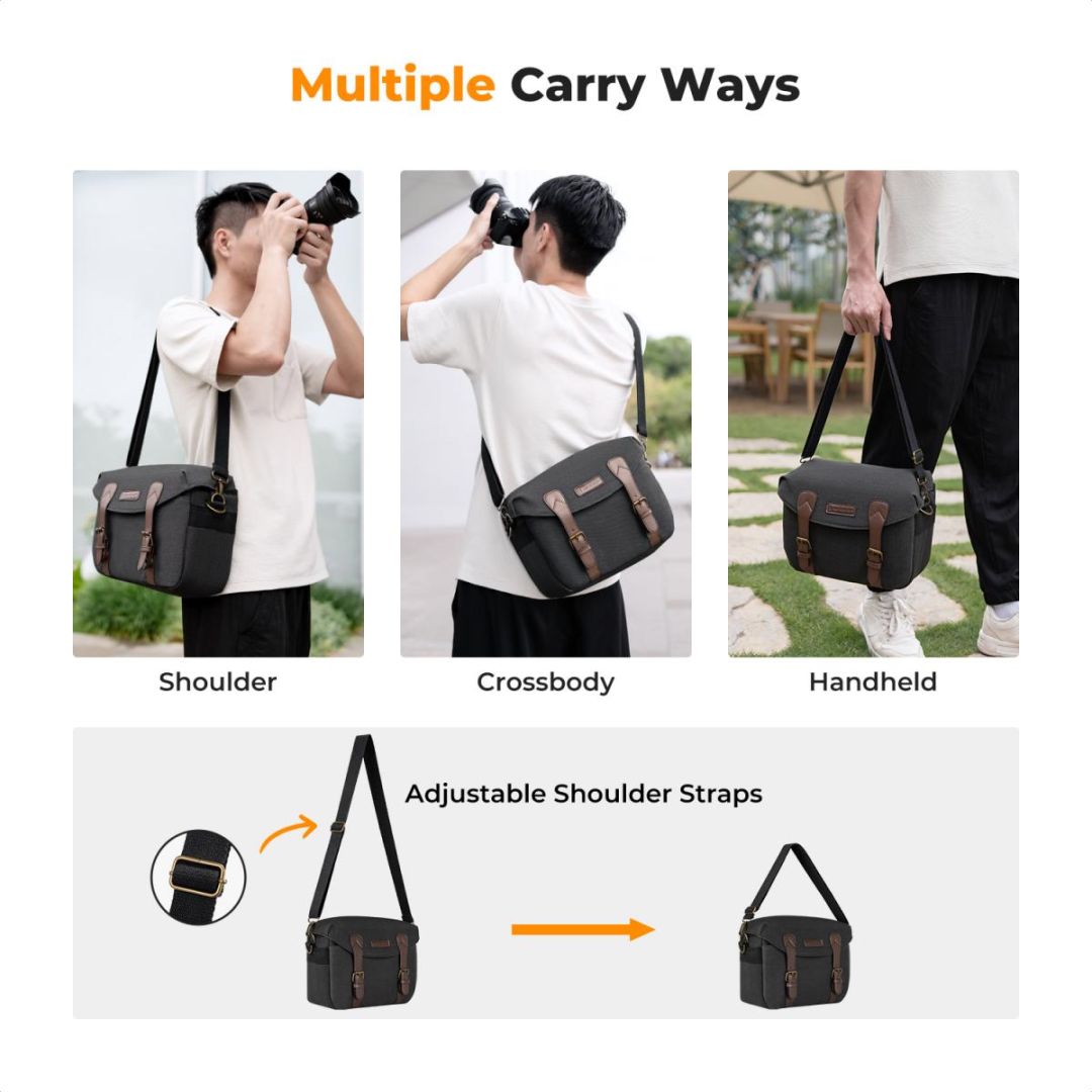 K&F Concept Camera Sling Bag 10L Grey/Brown