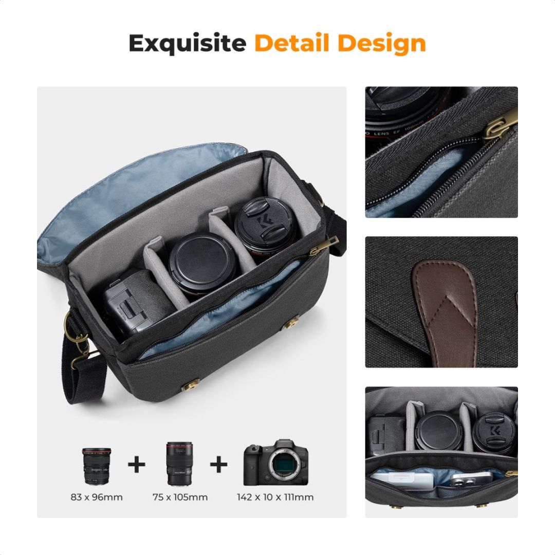 K&F Concept Camera Sling Bag 10L Grey/Brown