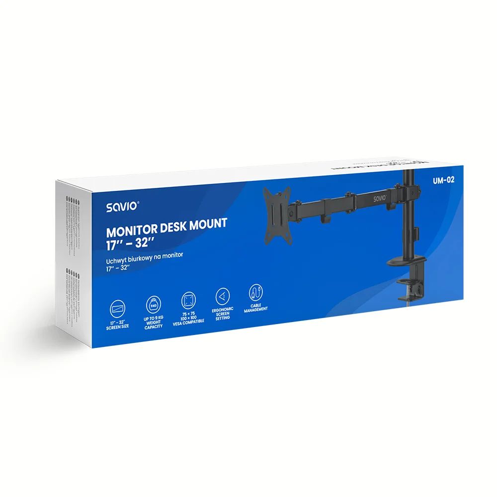 Savio UM-02 Monitor desk mount 17