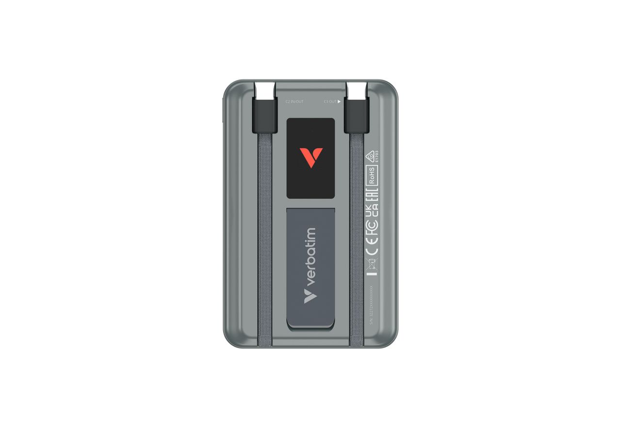 Verbatim Charge ''n'' Go Two Cable 10000mAh PowerBank Grey