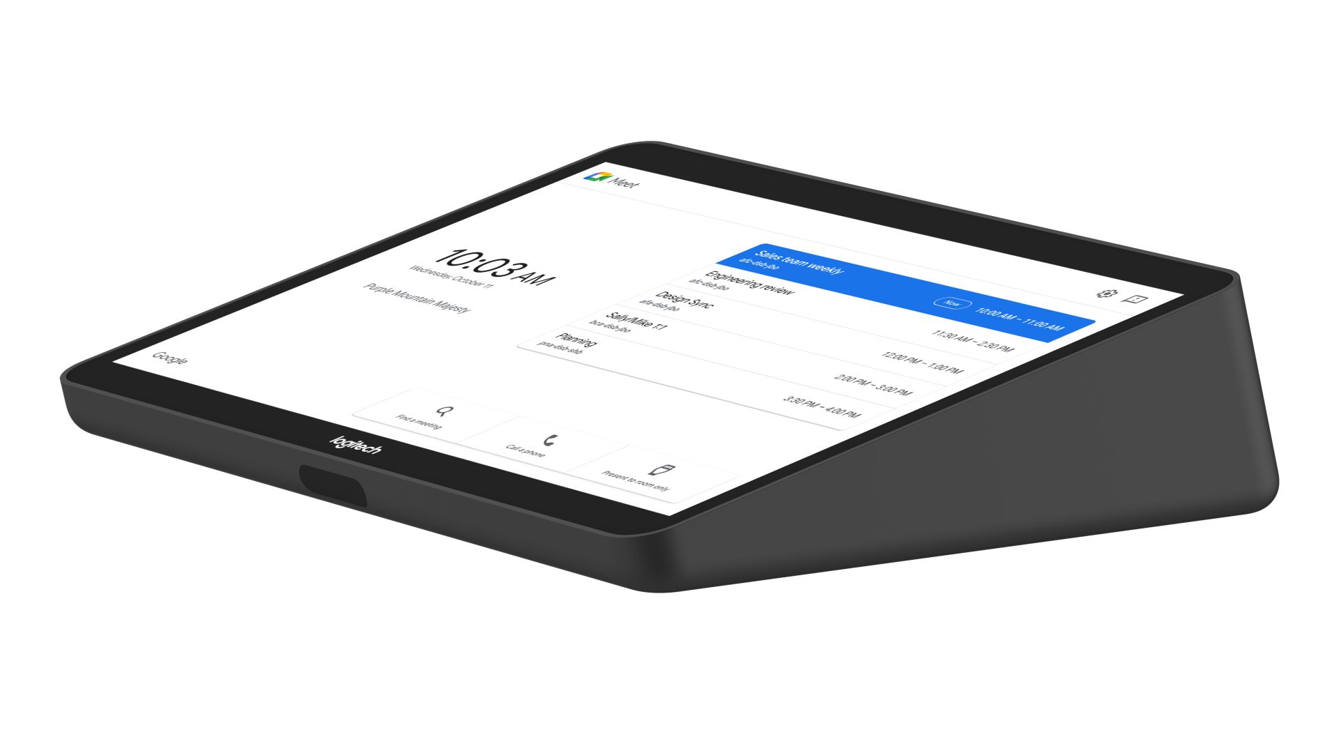 Logitech Base with Tap + Google Meet