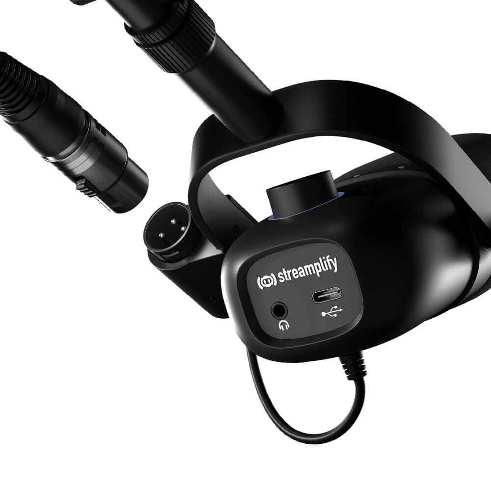 Streamplify MIC VOX Microphone + asztali tartó Black