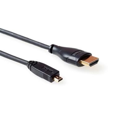 ACT HDMI High Speed v1.4 HDMI-A male - HDMI-D male cable 2m Black 