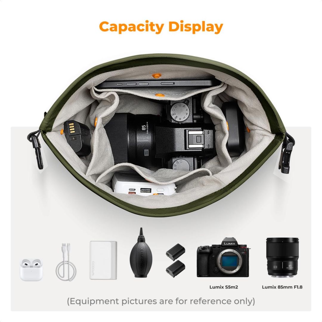 K&F Concept Camera Sling Small camera bag 5L Green