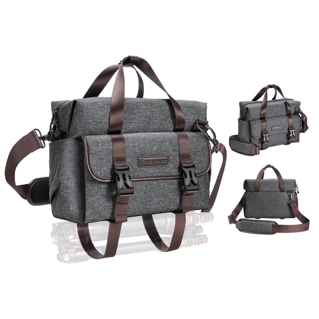 K&F Concept Casual Shoulder Photography Bag with Tripod Strap 8L Dark Grey