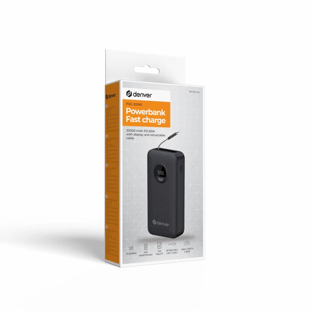 Denver PQC-20065 20000mAh PowerBank Black