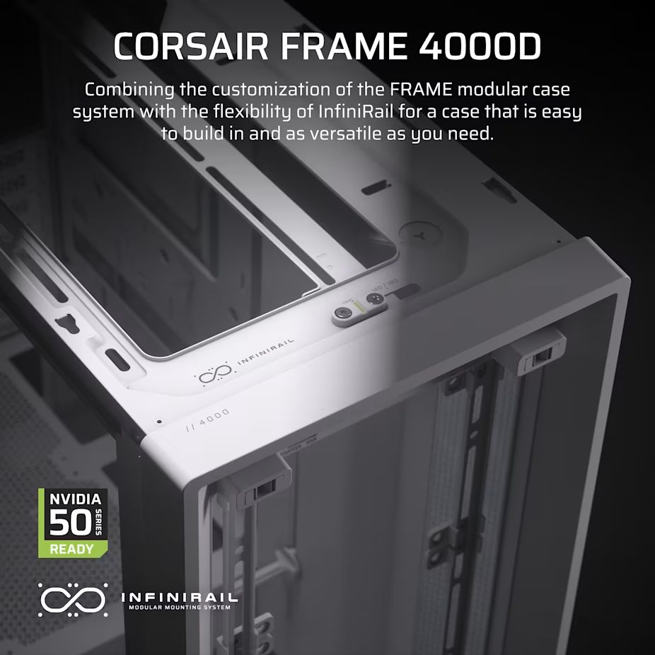 Corsair Frame 4000D Tempered Glass White