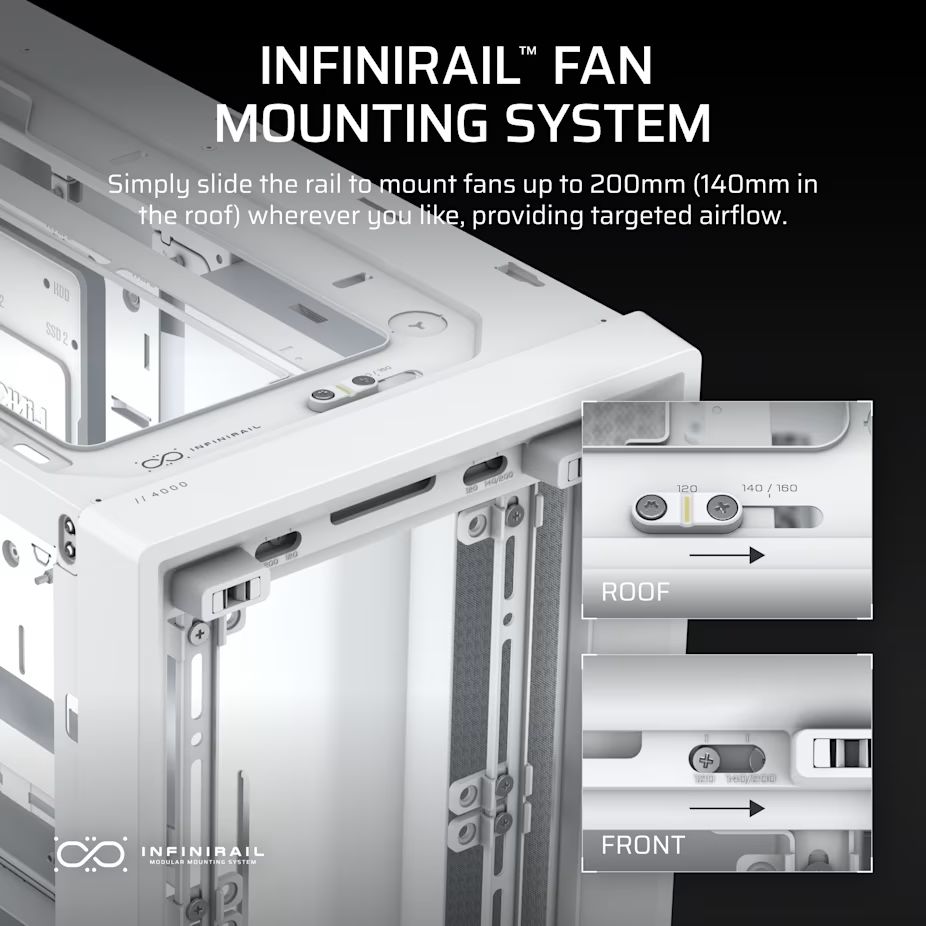 Corsair Frame 4000D Tempered Glass White