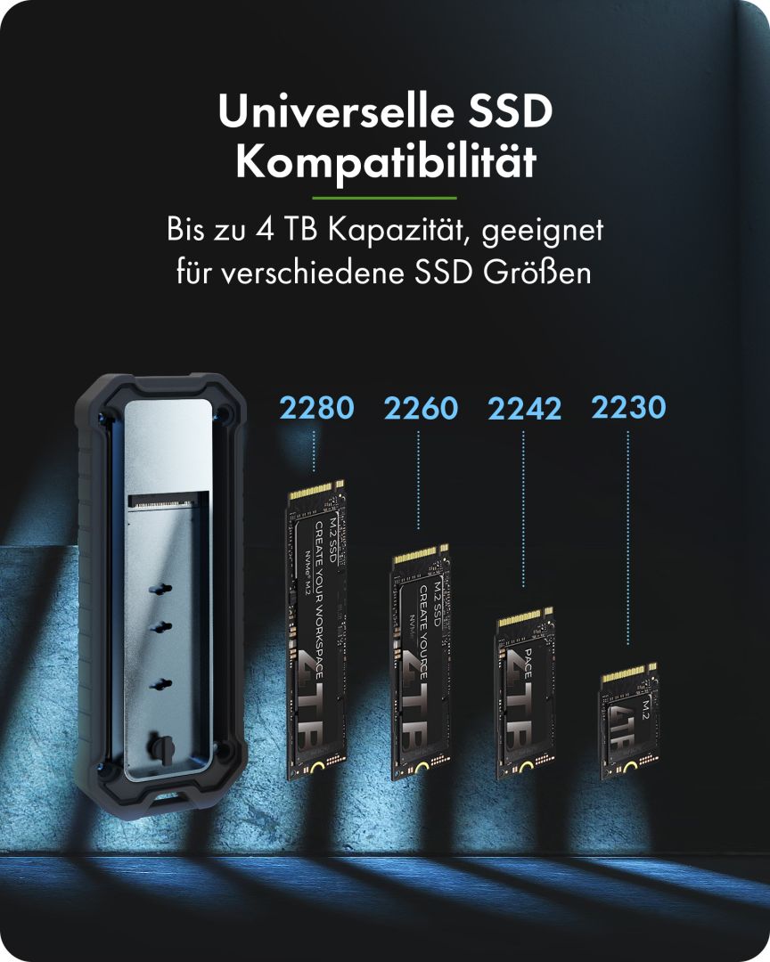 Raidsonic IB-1827MCP-C31 .2 NVMe/SATA SSD Enclosure