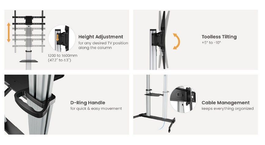 EQuip Eco Ultra-large Display LFD Trolley 60