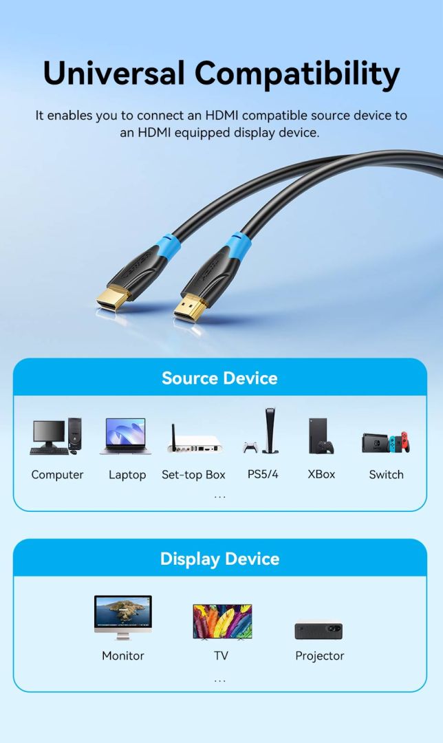 Vention HDMI 4K@60Hz cable 20m Black