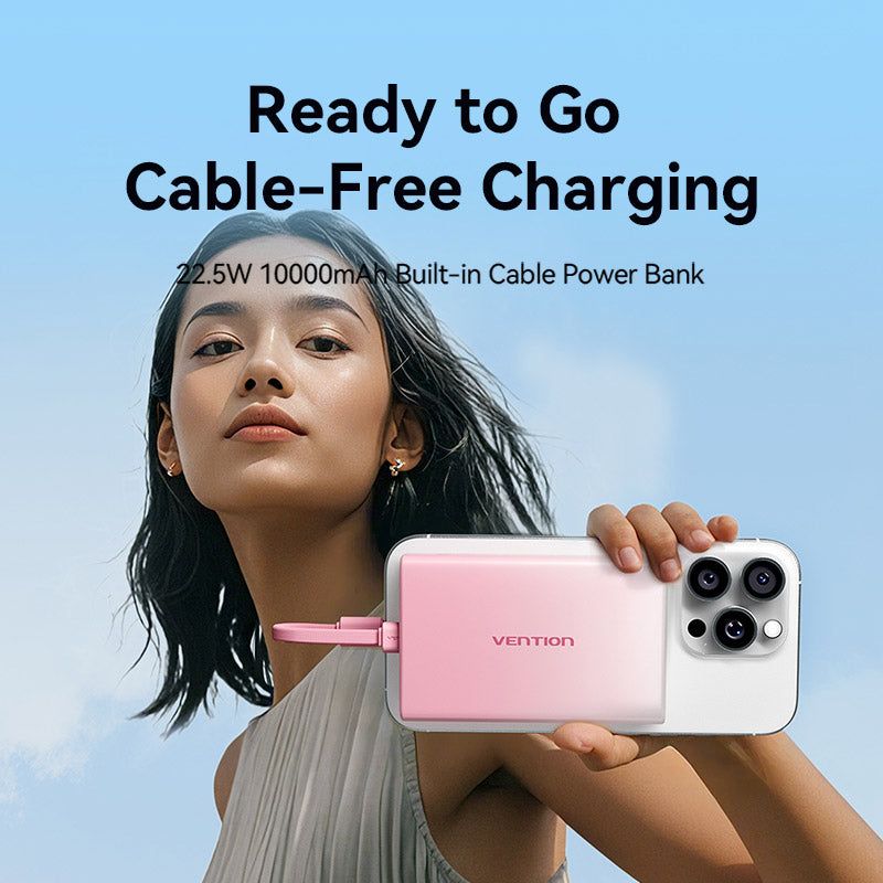 Vention 10000mAh Power Bank Gradient Pink