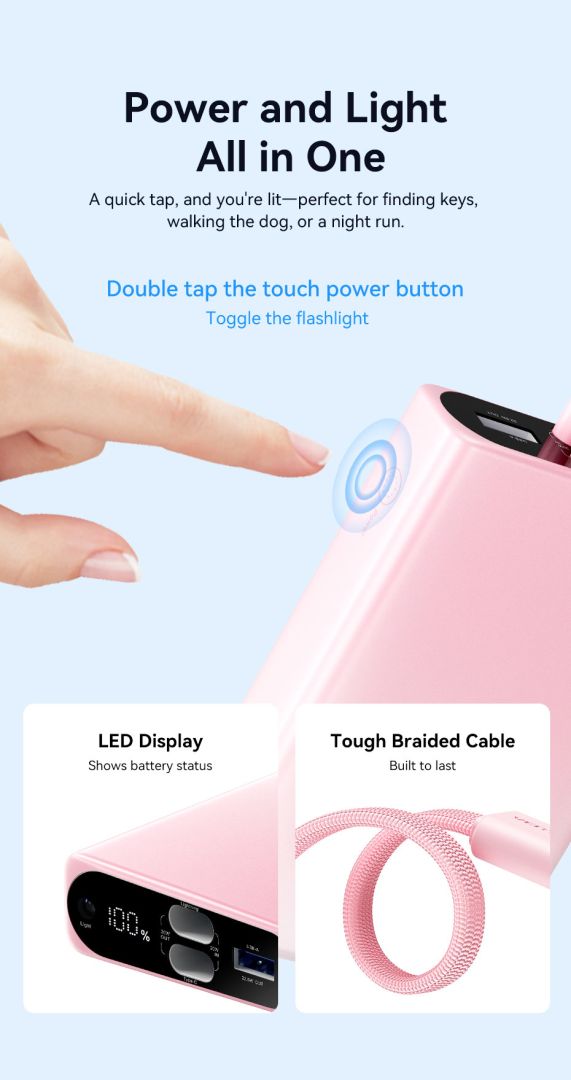 Vention 10000mAh Power Bank Gradient Pink
