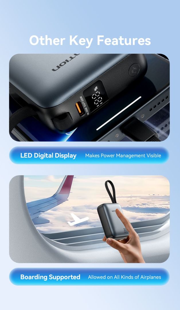 Vention 10000mAh Power Bank Beige