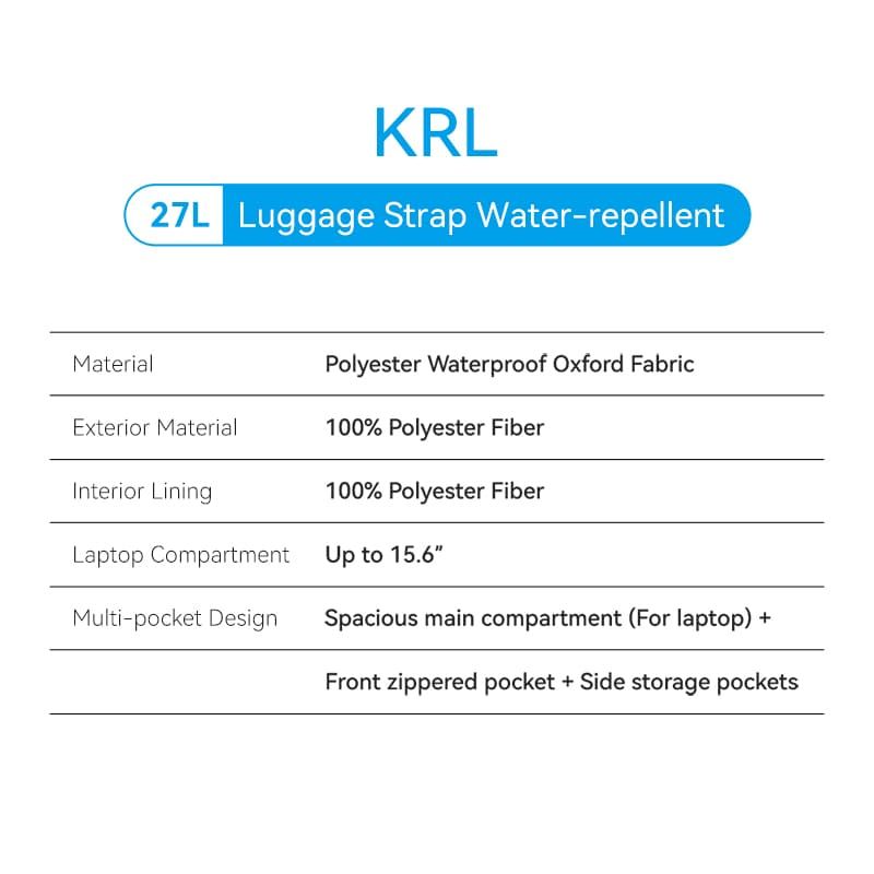 Vention KRL 27l BK waterproof Laptop Backpack 17