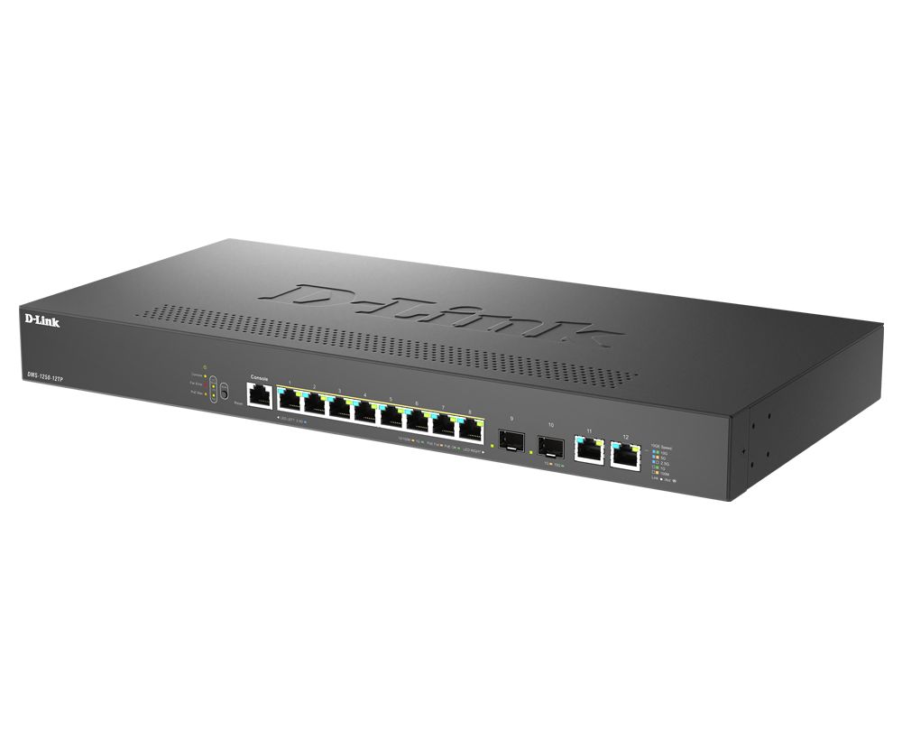 D-Link DMS-1250-12TP 8-Port Multi-Gigabit Smart Managed Switch