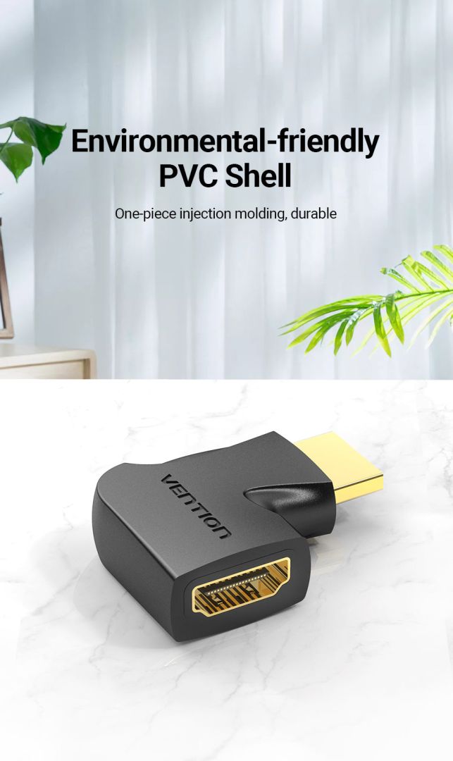 Vention HDMI 270 Degree Male to Female Vertical Flat Adapter Black